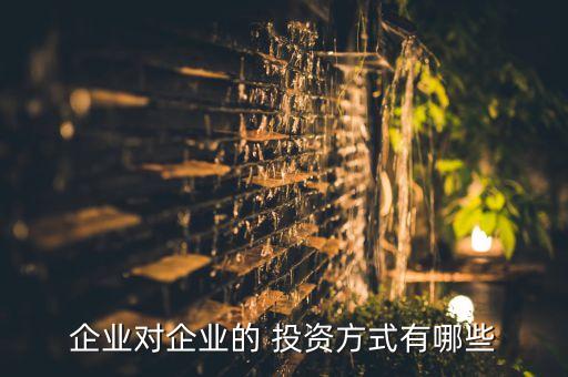 公司對(duì)內(nèi)投資,對(duì)內(nèi)投資包括哪些投資