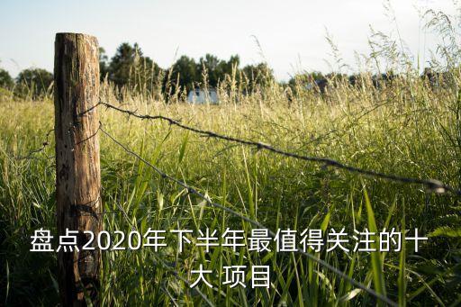 盤點2020年下半年最值得關注的十大 項目