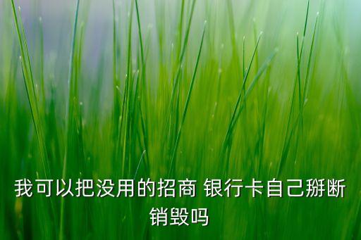 我可以把沒(méi)用的招商 銀行卡自己掰斷銷毀嗎