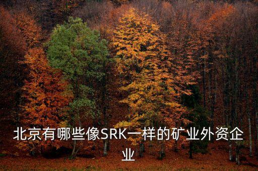 北京有哪些像SRK一樣的礦業(yè)外資企業(yè)