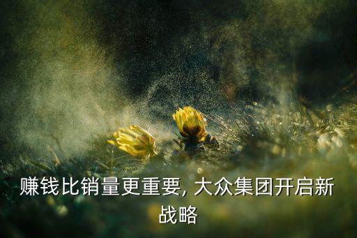 賺錢比銷量更重要, 大眾集團(tuán)開啟新戰(zhàn)略