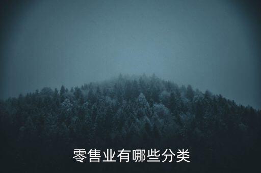  零售業(yè)有哪些分類