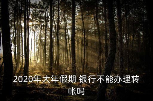 2020年大年假期 銀行不能辦理轉(zhuǎn)帳嗎