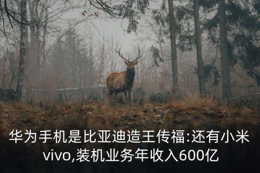 華為手機是比亞迪造王傳福:還有小米 vivo,裝機業(yè)務(wù)年收入600億