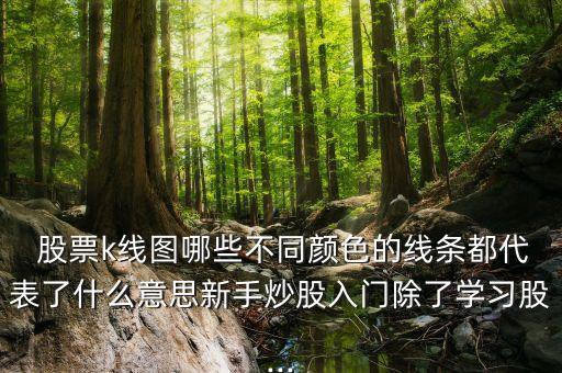  股票k線圖哪些不同顏色的線條都代表了什么意思新手炒股入門(mén)除了學(xué)習(xí)股...