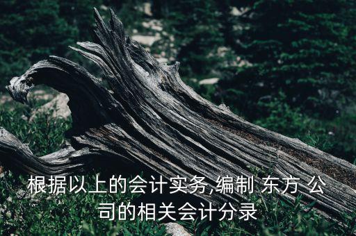 根據(jù)以上的會計實務,編制 東方 公司的相關(guān)會計分錄