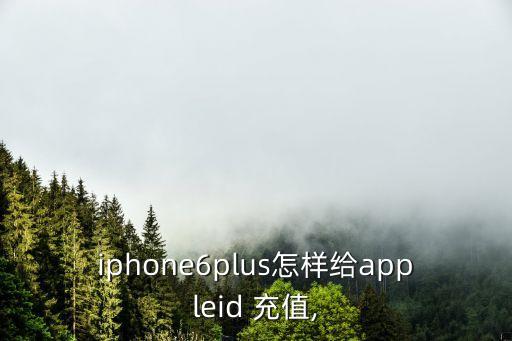 iphone6plus怎樣給appleid 充值,