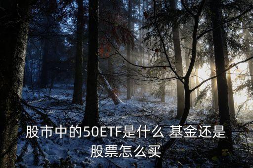 股市中的50ETF是什么 基金還是股票怎么買(mǎi)