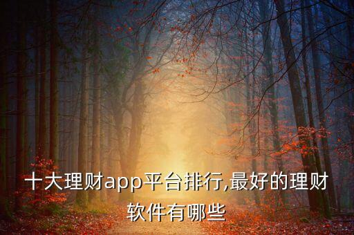 十大理財(cái)app平臺(tái)排行,最好的理財(cái)軟件有哪些