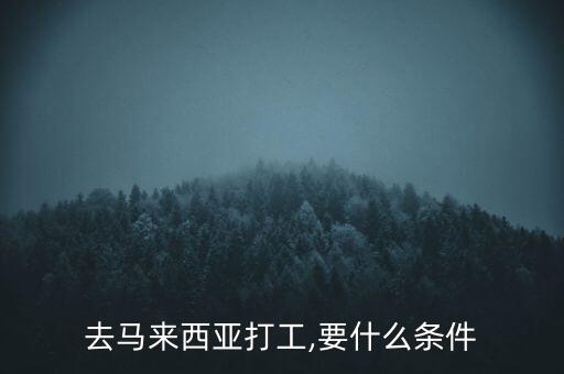 去馬來(lái)西亞打工,要什么條件