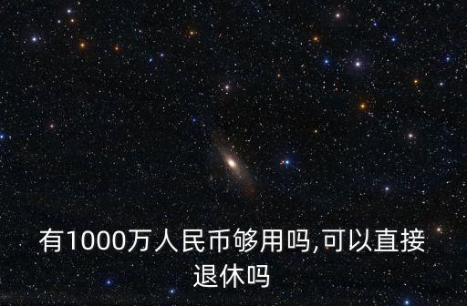 有1000萬(wàn)人民幣夠用嗎,可以直接退休嗎