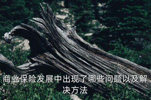 商業(yè)保險發(fā)展中出現(xiàn)了哪些問題以及解決方法