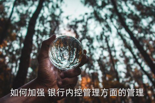 如何加強 銀行內(nèi)控管理方面的管理