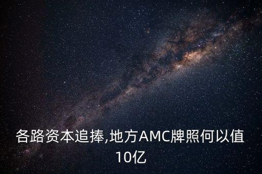 各路資本追捧,地方AMC牌照何以值10億