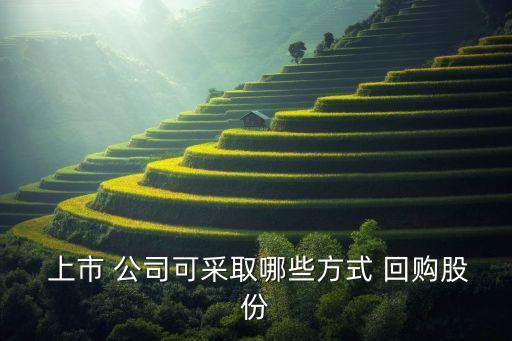  上市 公司可采取哪些方式 回購(gòu)股份