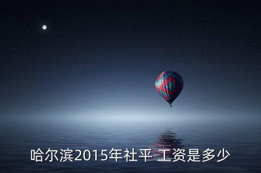 哈爾濱2015年社平 工資是多少