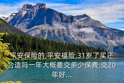 平安保險的,平安福險,31歲了買還合適嗎一年大概要交多少保費(fèi),交20年好...