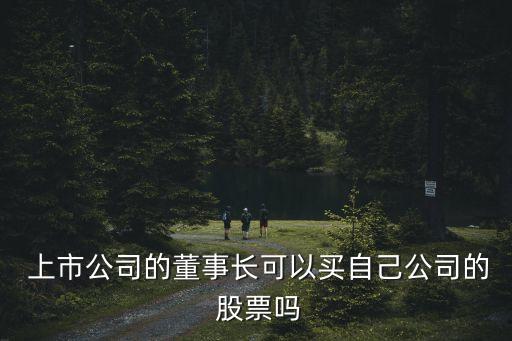  上市公司的董事長(zhǎng)可以買(mǎi)自己公司的 股票嗎