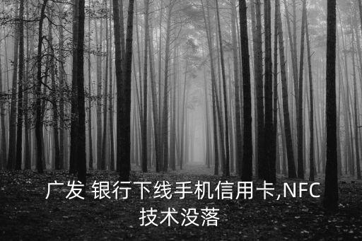  廣發(fā) 銀行下線手機信用卡,NFC技術(shù)沒落