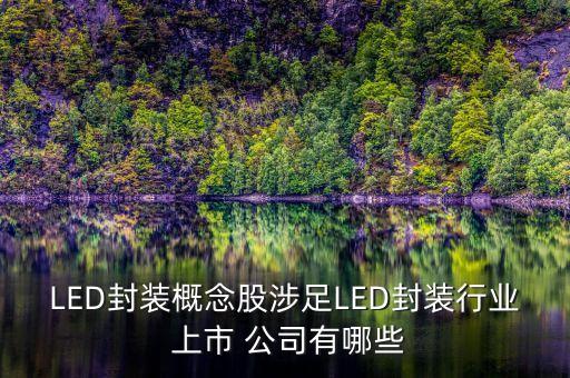 LED封裝概念股涉足LED封裝行業(yè) 上市 公司有哪些