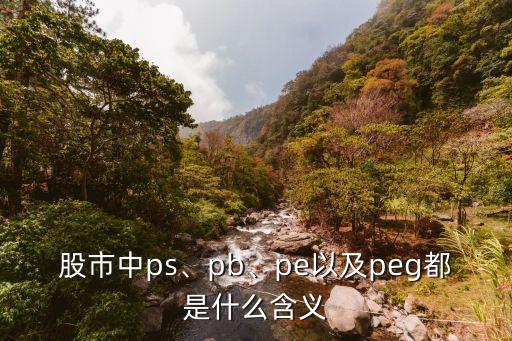 股市中ps、pb、pe以及peg都是什么含義