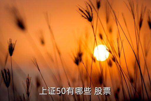 上證50有哪些 股票