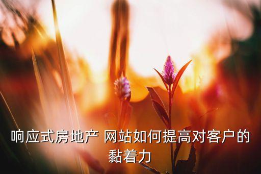 響應(yīng)式房地產(chǎn) 網(wǎng)站如何提高對客戶的黏著力