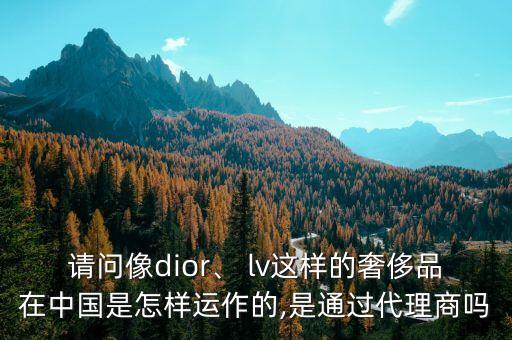 請問像dior、 lv這樣的奢侈品在中國是怎樣運(yùn)作的,是通過代理商嗎