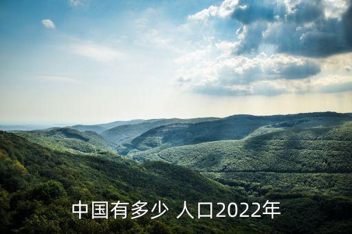 中國有多少 人口2022年