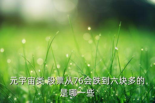 元宇宙類 股票從76會跌到六塊多的是哪一些