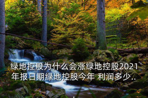 綠地控股為什么會(huì)漲綠地控股2021年報(bào)日期綠地控股今年 利潤(rùn)多少...