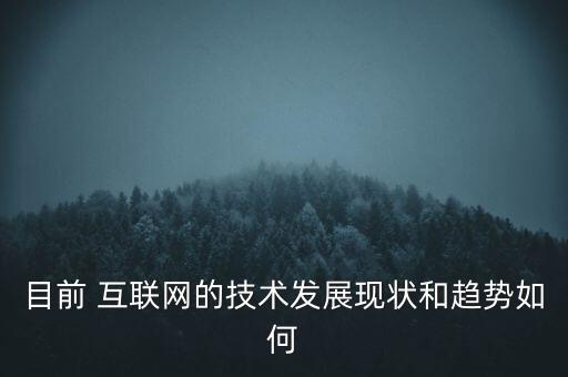 目前 互聯(lián)網(wǎng)的技術(shù)發(fā)展現(xiàn)狀和趨勢(shì)如何