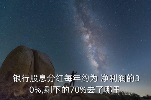  銀行股息分紅每年約為 凈利潤的30%,剩下的70%去了哪里