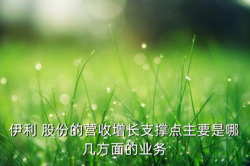 伊利 股份的營(yíng)收增長(zhǎng)支撐點(diǎn)主要是哪幾方面的業(yè)務(wù)