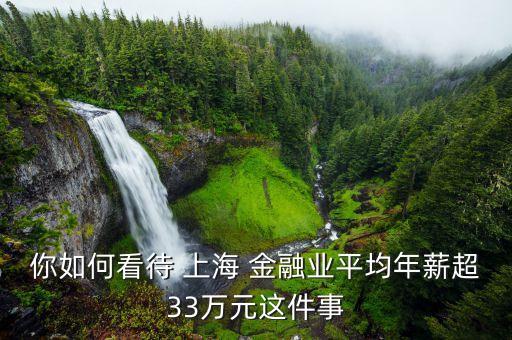 你如何看待 上海 金融業(yè)平均年薪超33萬元這件事