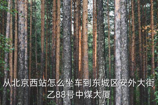 從北京西站怎么坐車到東城區(qū)安外大街乙88號中煤大廈