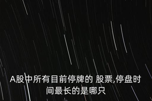 A股中所有目前停牌的 股票,停盤(pán)時(shí)間最長(zhǎng)的是哪只