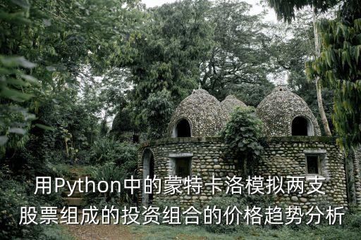 用Python中的蒙特卡洛模擬兩支 股票組成的投資組合的價格趨勢分析