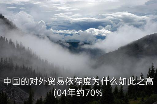 中國的對外貿易依存度為什么如此之高(04年約70%