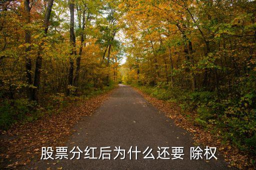  股票分紅后為什么還要 除權(quán)