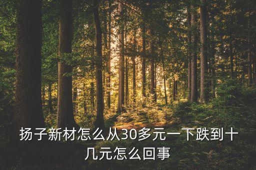  揚子新材怎么從30多元一下跌到十幾元怎么回事