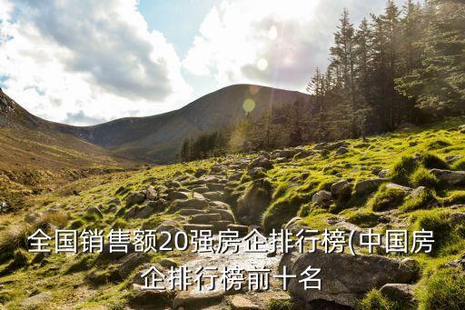 全國銷售額20強(qiáng)房企排行榜(中國房企排行榜前十名