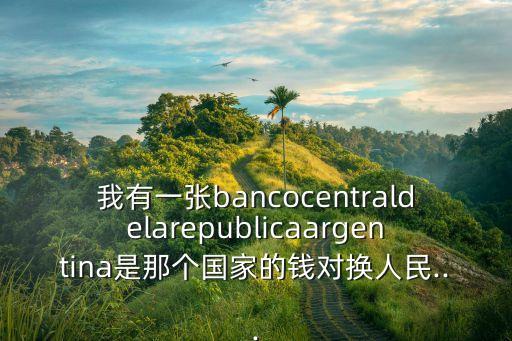 我有一張bancocentraldelarepublicaargentina是那個(gè)國家的錢對(duì)換人民...