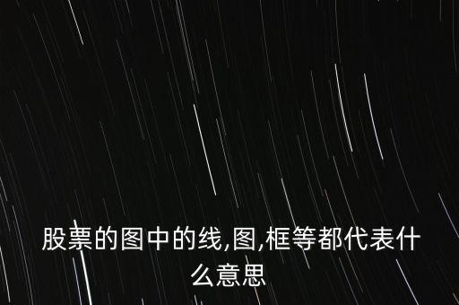  股票的圖中的線,圖,框等都代表什么意思