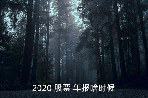 2020 股票 年報(bào)啥時(shí)候