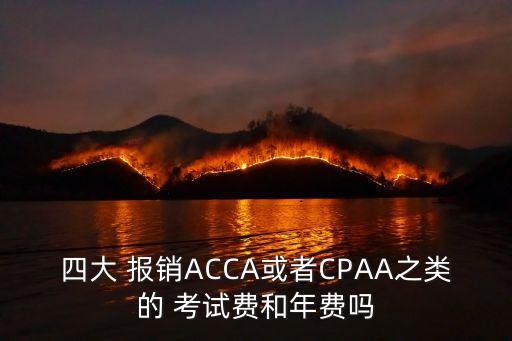 四大 報(bào)銷ACCA或者CPAA之類的 考試費(fèi)和年費(fèi)嗎