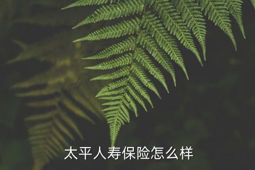  太平人壽保險怎么樣