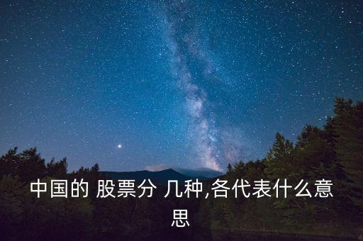 中國(guó)的 股票分 幾種,各代表什么意思