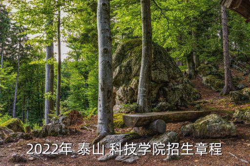 2022年 泰山 科技學(xué)院招生章程