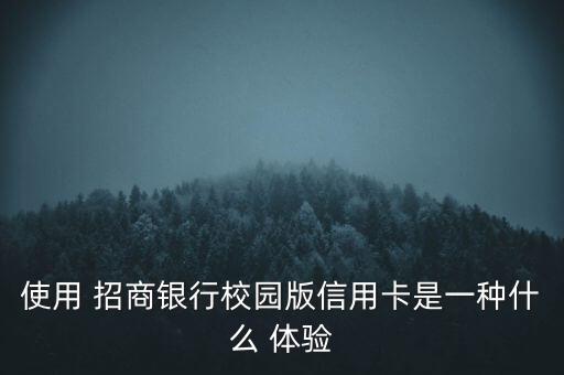 招商銀行體驗(yàn)